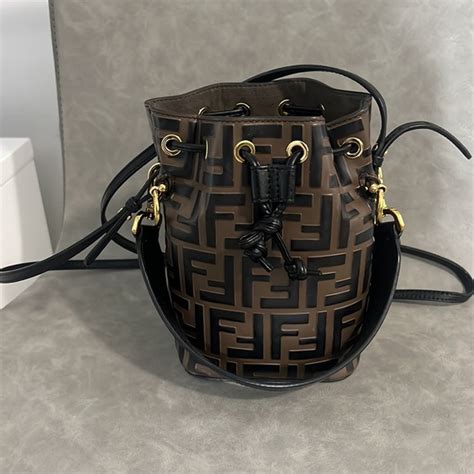 mon tresor brown leather mini bag